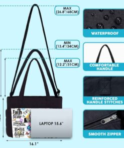 VELYZE Faith Flower Butterfly Puffy Tote Bag - View 2