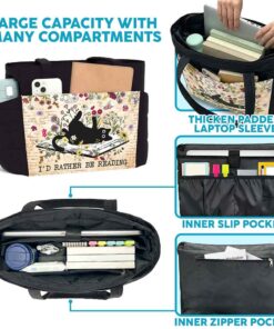 VELYZE I Would Rather Be Reading Puffy Tote Bag - View 3