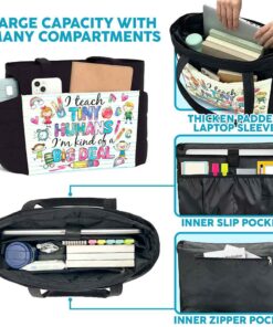 VELYZE Tiny Human Pastel Puffy Tote Bag - View 3