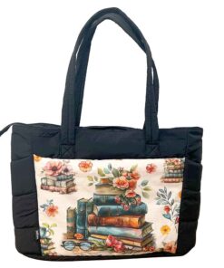 VELYZE Watercolor Art Puffy Tote Bag